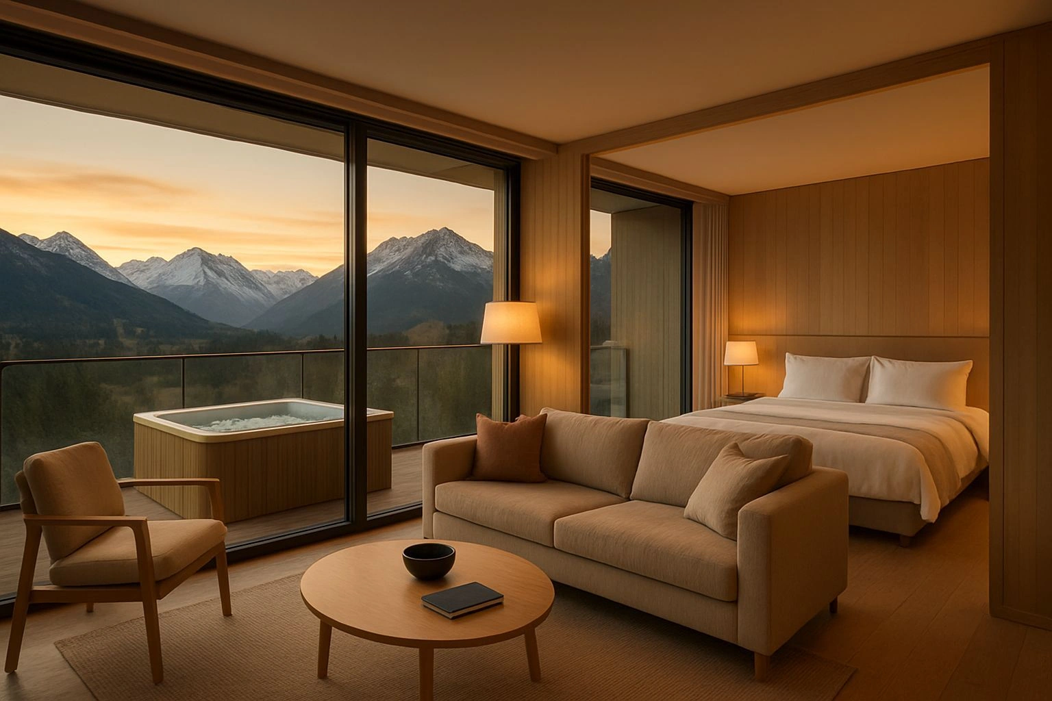 Fjellsuite med panoramautsikt